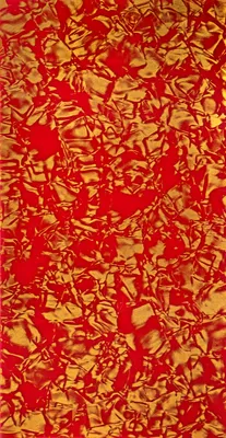 Produktbild von Verzierwachsplatte "Rot / Gold" 200 x Ø 100 mm, 1 Stück