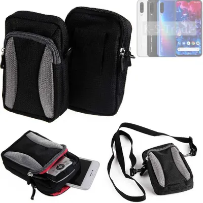 Produktbild von K-S-Trade Holster Schutz Hülle kompatibel mit General Mobile GM 20 Pro Handy Hülle Gürteltasche Umhängetasche mit Zusatzfach schwarz