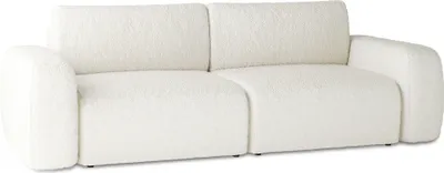 Obrázek produktu pro FEDVE rozkládací pohovka Varde rozkládací pohovka s funkcí spaní lůžko skříňová sedací souprava 200x155 cm krémová (Anthology 01)