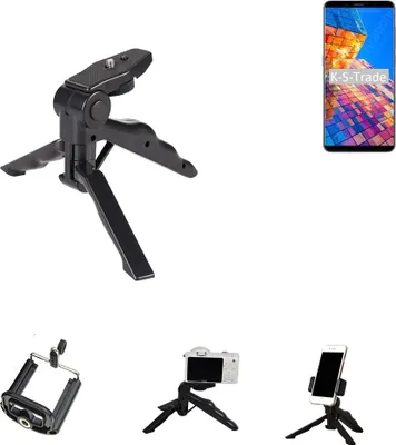 Produktbild von K-S-Trade Stativ Tisch-Ständer Dreibein Handy-Stativ Ständer kompatibel mit nubia mini 5G Mini-Stativ Smartphone Tripod Handy-Stativ aus Plastik