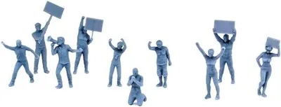 Produktbild von Famanu Landschaftsfiguren Set - Modellbau Figuren - 3D-gedruckt - Maßstab 1:87 HO - Originalfarbe