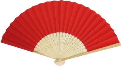 Produktbild von 2 stück Papierfächer Handfächer aus Papier zu malen rot