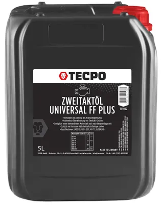 Produktbild von TECPO 2-Takt Öl FF Plus Universal, 5 Liter Zweitaktöl Mischöl JASO FD API TC ISO-L-EGD