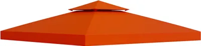 Zdjęcie produktu dla Zamienny dach Outsunny do altany 3x3m, wodoodporny dach do altany metalowej, zamienny dach altany, altana ogrodowa, namiot imprezowy, namiot ogrodowy, poliester, rdzawoczerwony