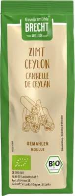 Produktbild von Brecht Gewürzmühle Zimt Ceylon gemahlen NFP,  45g