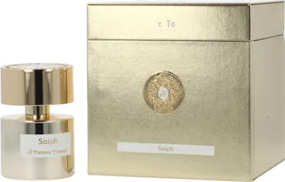 A perfume bottle and its box are displayed side-by-side on a white background.