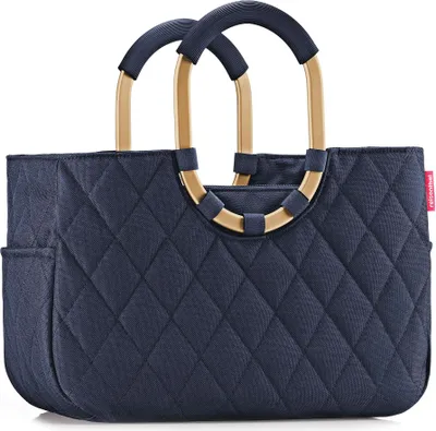 Produktbild von reisenthel loopshopper M, Einkaufstasche, Shopper, Tragetasche, Tasche, Frame Rhombus Midnight Gold, 12 L, OS4111