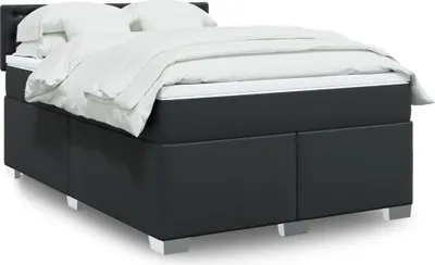 Produktbild von Maison Exclusive - Boxspringbett mit Matratze Schwarz 140x200 cm Kunstleder