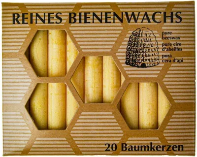 Imagen del producto de Velas de cera de abeja 100%, de 100 x 13 mm, velas naturales para iluminación