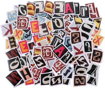 Produktbild von 156 Stück Selbstklebende Vinyl-Lettering für Dekoration, wasserdicht, DIY