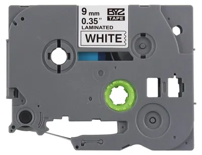 Produktbild von AP Etikettentape TZe-221 Weiß 9mm Schwarz 8m für Brother P-touch