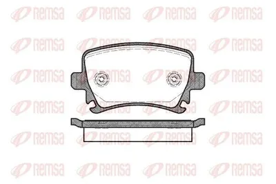 Produktbild von REMSA Bremsbeläge Satz Hinten Bremsklötze für VW GOLF VI (5K1) 1031.00