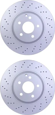 Produktbild von 2 Bremsscheiben gelocht Ø 67 mm 32 mm HELLA passend für u.a. MB S-KLASSE