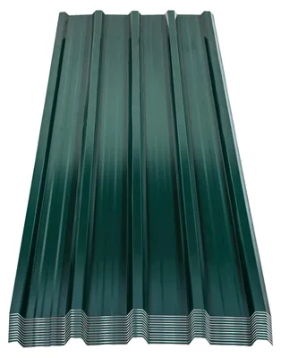 Productafbeelding van Ikodm dakplaten van verzinkt staal, 12 stuks, 129 x 46 cm, 0,25 mm, groen, geschikt voor tuinhuizen en overkappingen