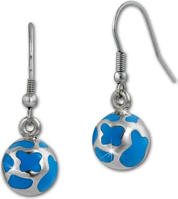 Produktbild von Amello Edelstahl glanz Damen Ohrschmuck silberfarben türkis ESOS84T