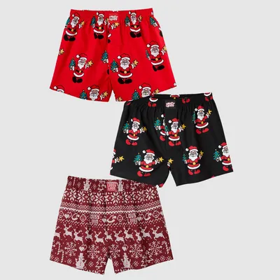 Produktbild von Lousy Livin 3-Pack Boxershorts "Fun Box 3Pack" Christmas S