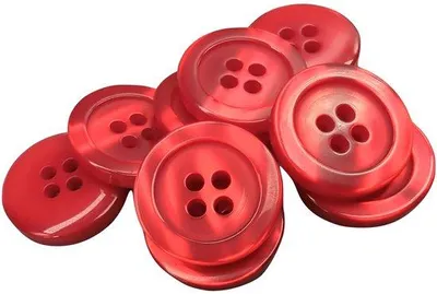 Obrázok produktu pre 18 mm červené gombíky v tvare korálok rôznych veľkostí