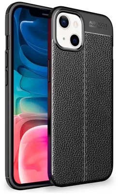 Immagine prodotto di NALIA Custodia in pelle per iPhone 13 Mini, Custodia in silicone nero anti-impronta antiscivolo resistente ai graffi