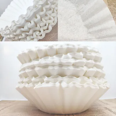 Imagen del producto de Juego de filtros de café desechables, cesta de filtro de papel para cafeteras (100 unidades)