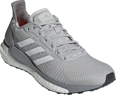 Produktbild von adidas Solar Glide ST 19 Laufschuh für lange Strecken, grau/weiß, Gr. 37 1/3, 266g, F34084, mit Mesh, Dual Density Boost Dämpfung und Continental Gummi Sohle.