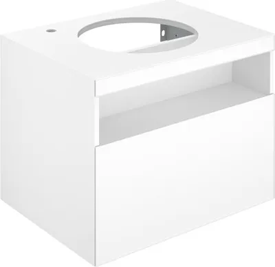Produktbild von KEUCO STAGELINE Waschtischunterschrank für Aufsatzwaschtische, 1 Frontauszug, 1 Hahnloch links, 650x550x490mm, 32854180000