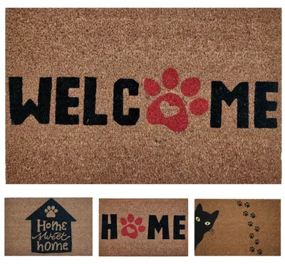 Obrázok produktu pre Koko Doormats Kokosová rohožka Home so psou labkou, 60x40 cm, protišmyková