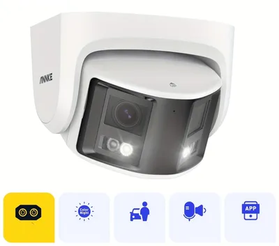 Imagen del producto de Cámara de seguridad exterior – Sistema de doble lente de 6 megapíxeles con visión nocturna en color