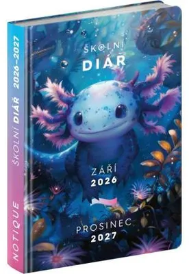 Productafbeelding van NOTIQUE Schoolagenda Axolotl (september 2026 – december 2027), 9,8 x 14,5 cm