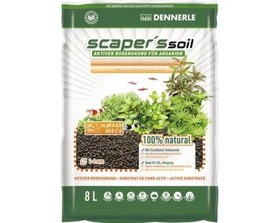 Produktbild von Dennerle Scaper's Soil Bodengrund 8 Liter - ideal für Aquascaping Aquarien