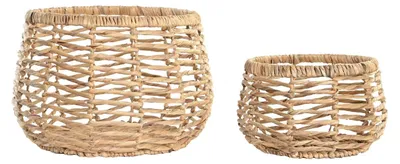 Korb-Set 2er Pack 48 x 48 x 33 cm Natur