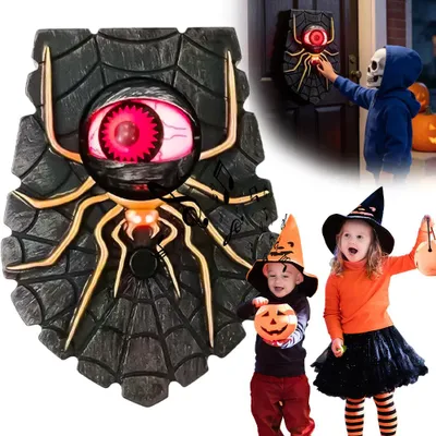 Productafbeelding van Enkeloogde deurbel, Halloween-deurbel met enkeloog, Halloween-deurbel, Halloween-deurbel, decoratie voor Halloweenfeestjes