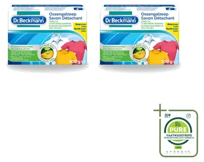 Produktbild von 2 x Dr. Beckmann Fleckenteufel Gallseife mit Aloe Vera, 100 g - Großpackung - 2 Stücke