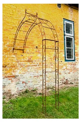 Produktbild von Wandrosenbogen aus Metall - Rosenbogen 10mm Volleisen, Breite 120cm, Rost