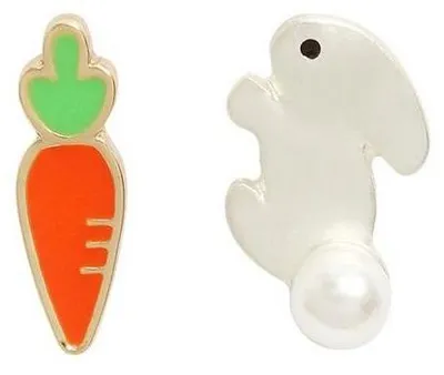 Produktbild von Hase Stecker Miniblings Ohrstecker Kaninchen Ostern Karotte Metall Perle