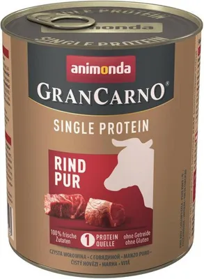 A close-up of a can of dog food.