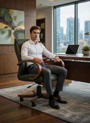 Produktbild von Ergonomischer Bürosessel für Büro und Homeoffice in Grün