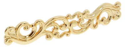 Produktbild von Griff für Möbel aus Zinklegierung, Lochabstand 128 mm, goldfarben, Set mit 6 Stück