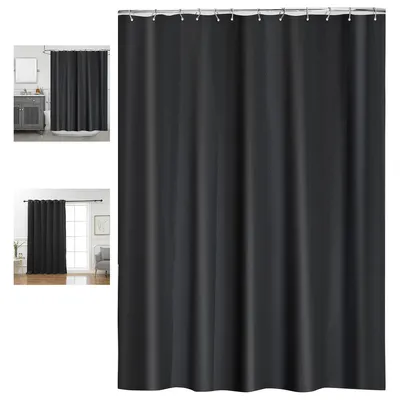 Produktbild von Duschvorhänge, Imitation Leinen Duschvorhang, Wasserdicht und beidseitig schimmelresistent, Verdickter Stoff, 150x180cm, 35mm geräuschloser Innenring