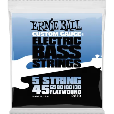 Produktbild von Ernie Ball Flat Wound 5-Saiter E-Bass 45-130 (2810)