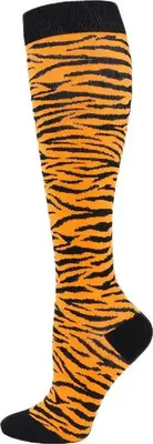 Produktbild von BeinFit™ Kompressionsstrümpfe Stützstrümpfe Damen Kompression Thrombose Socken: Tiger Stripe Pattern / 40.5-45 (L-XL)