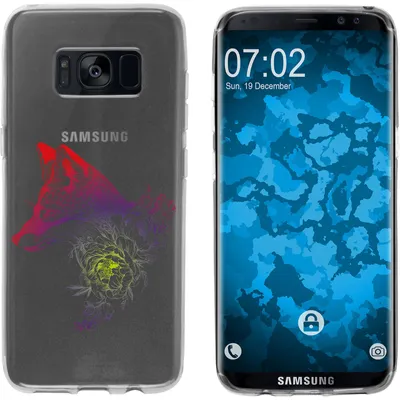 Produktbild von PhoneNatic Case kompatibel mit Samsung Galaxy S8 Silikon-Hülle Floral Fuchs M1-5