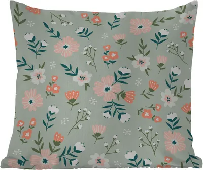 Produktbild von MuchoWow® Outdoor Kissen - Blumen - Farben - Pastell - 45x45 cm - Wetterfest - Lounge Kissen - Fotokissen - Dekoratives Kissen