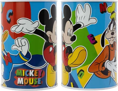 Produktbild von Disney Mickey Maus Goofy Donald Kinder XL Spardose aus Weißblech 1000 ml