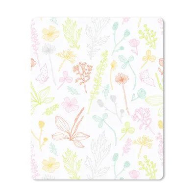 Produktbild von MuchoWow® Mauspad Mousepad Pflanzen - Muster - Garten - Kontur - Pastell 30x40 cm - Mousepads - Maus Mat - Pad - Mausunterlage - Mausmatten