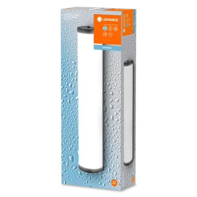Obrázek produktu pro LEDVANCE Koupelna CLASSIC CYLINDER koupelnové nástěnné svítidlo 455 mm, černá barva, patice E14, lze osadit inteligentní žárovkou, vysoce kvalitní zpracování, válcový tvar, krytí IP44