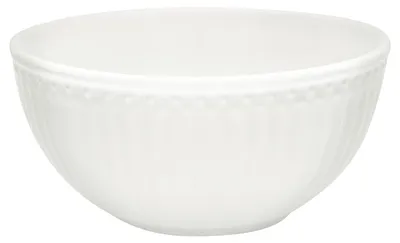 Zdjęcie produktu dla Miska Greengate ALICE, biała, 450 ml, miska na musli, seria Everyday, zastawa stołowa, miska, WHITE