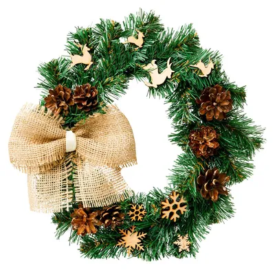 Produktbild von Dekorierter Türkranz & Weihnachtskranz, WALDGEHEIMNIS, Ø 20 cm, zum Hängen oder Aufstellen