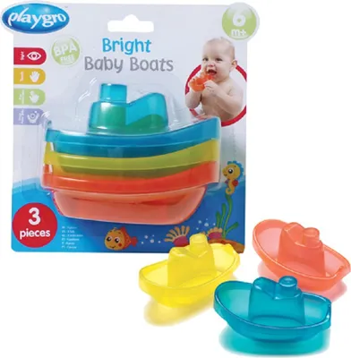 Produktbild von Playgro Badeboote Bright Baby Boats Blau Rot Gelb Ab 6 Monaten 40146738 664