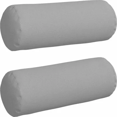 Produktbild von vidaXL Bolsterkissen 2 stk. Stoff Wolkengrau Ø 25 x 70 cm