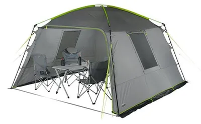 Produktbild von High Peak Cabana - Camping - Festrahmen - Gruppenzelt - 9,5 kg - Grau - Hellgrau - Limette